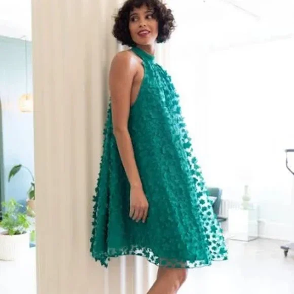 halter neck dress 70s 70s Frederick's Mesh Halter Dress main image 1